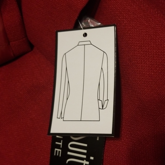 LE Suit Petite Crimson Crepe  2 Piece Skirt  And Blazer Suit - Picture 7 of 17